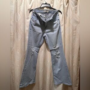 Levi’s 726 Flare jeans with distressing